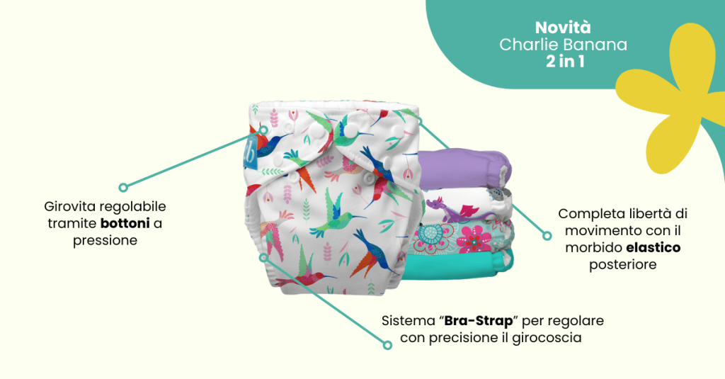 PANNOLINI LAVABILI 2 IN 1 CHARLIE BANANA