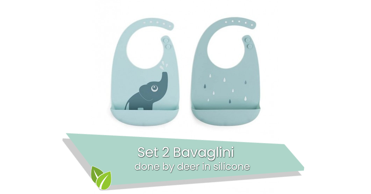 Set 2 bavaglini Done by Deer in silicone